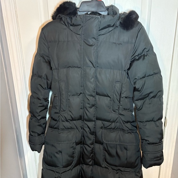 Max&Co Pufffy Coat Women’s size USA size 04  black mid- length - Picture 9 of 17